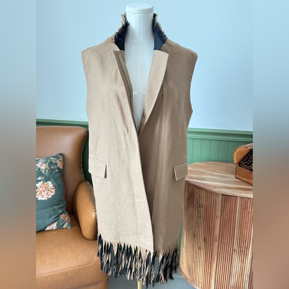 3.1 Phillip Lim 100% Wool Vest Brown Size US S/P EUC
